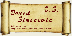 David Simićević vizit kartica